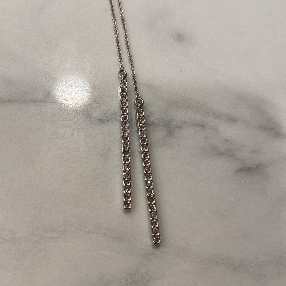 Touchstone crystal pave stick Lariet Swarovski - Picture 3 of 4